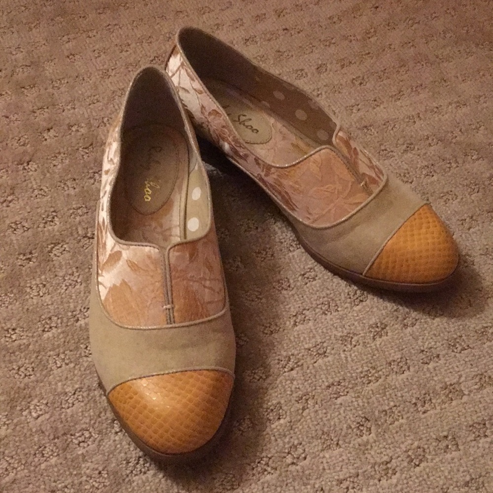 Yellow Ruby Shoo loafers with heel